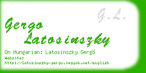 gergo latosinszky business card