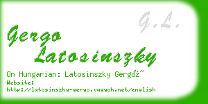 gergo latosinszky business card